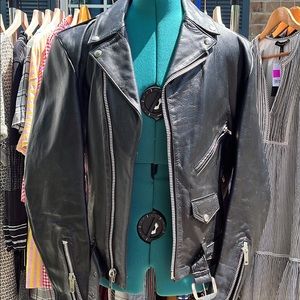 Black Leather Biker Jacket